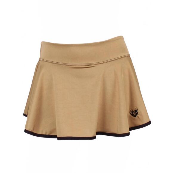LOVE LOVE TENNIS Dresses & Skirts - NEW LOVE LOVE TENNIS women's brushed “o” tennis skirt in soft gold